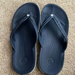Crocs Navy Flip Flops